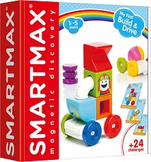 Магнитен конструктор Гради и шофирай - SmartMax - С предизвикателства, от серията My First — SMX237