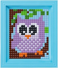 Мозайка с рамка и пиксели Бухал - Pixelhobby - Творчески комплект — 12071