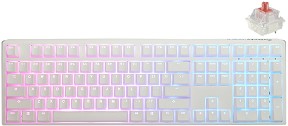   Ducky One 3 Pure White - Full Size,  USB  1.8 m, ANSI Layout, Hot-Swap, Cherry MX Silent Red RGB - 