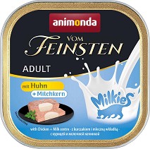 Пастет за котки Animonda Vom Feinsten Adult - 100 г, с пилешко и млечен център, от 1 до 6 години