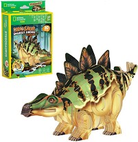 Стегозавър - 3D пъзел от 51 части от колекцията National Geographic Kids — CubicFun