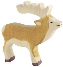 Дървена фигурка на елен - Holztiger — 80088