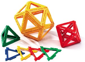 Конструктор Polydron - Равностранни триъгълници - От серията Frameworks — 10-F300