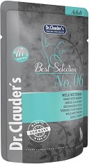 Пауч за котки за лъскава козина и здрава кожа Dr.Clauder's Hair & Skin - 85 г, с дивечово и тиква, от серията Best Selection, в зряла възраст