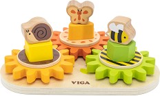 Дървена образователна дъска Зъбни колела - Viga Toys — 44690