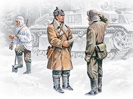 Войници от руска пехотна войска - Комплект от три сглобяеми фигури — ICM 35051