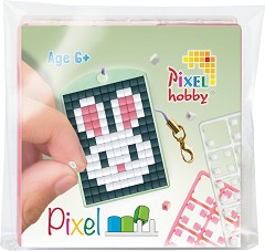 Мозайка ключодържател Заек - Pixelhobby - Творчески комплект — 23119