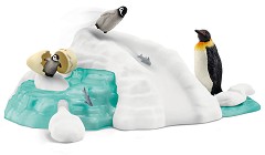 Фигурки на императорски пингвини Schleich - С аксесоари от серията Wild Life — 42661