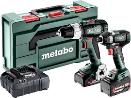 Акумулаторна ударна бормашина и гайковерт Metabo SB18 L SSD18LT200 BL - Модели SB 18 L и SSD 18 LT 200 BL с 2 батерии, зарядно и куфар