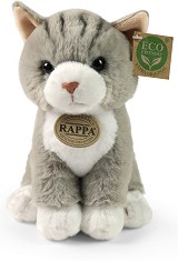 Еко плюшена сива котка - Rappa - С височина 23 cm — 250819