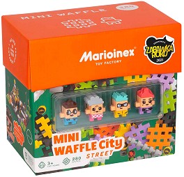 Детски конструктор Кръстовище - Mario Inex - 280 части от серията Mini Waffle City — 904 183