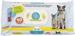 Мокри кърпички за домашни любимци Leopet Refresh Sensitive - 40 броя, с цитронела и хлорхексидин