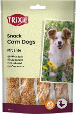 Лакомства за кучета Trixie Corn Dogs - 100 г, с патешко