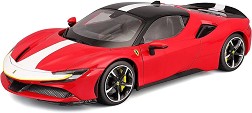 Метална количка Ferrari SF90 Stradale Assetto Fiorano - Bburago - С мащаб 1:18 — 18/16911