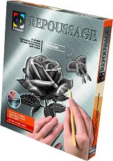 Направи сам гравюра - Роза и пеперуда - Творчески комплект от серията Repoussage — Фантазьор 437001