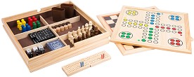 Колекция игри 9 в 1 - В дървена кутия