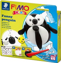 Направи сам фигурки от полимерна глина Fimo - Пингвин - Творчески комплект от серията Kids — 8035 18