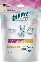 Храна за мини зайчета и гризачи за изхвърляне на космени топки bunny Nature Antihairball Cracker - 100 г, от серията HealthFood