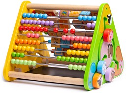 Дървено сметало с букви и активности Bigjigs Toys — BB054