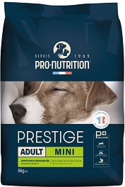 Суха храна за кучета Pro-Nutrition Adult Mini - 8 кг, от серията Prestige Dog, за дребни породи, с тегло от 2 до 10 кг
