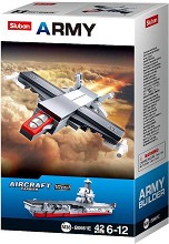 Детски конструктор Военен изтребител - Sluban - 42 части, от серията Aircraft Carrier — M38-B0661E