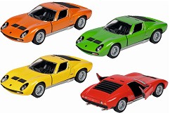 Метална количка Lamborghini Miura - Goki - С отварящи се врати и pull-back механизъм — 12305