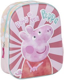 Раница за детска градина - Cerda - С 3D панел на тема Peppa Pig — 2100005106