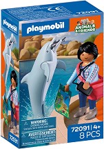 Playmobil Animals and Friends - Делфин и посетител в зоопарка — 72091