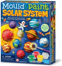 Създай и оцвети гипсови фигури Слънчева система - 4M - От серията Mould & Paint — 4m-04793