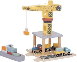 Дървен пристанищен кран - Tooky Toy — TJ192A