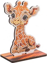 Декорирай сам фигурка на Жираф - Craft Buddy - Творчески комплект от серията Crystal Art