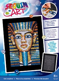 Декорирай сама с пайети Sequin Art - Тутанкамон - Творчески комплекти от серията Blue — 1954
