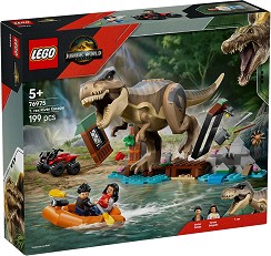 LEGO Jurassic World - Бягство по реката от тиранозавър рекс - Детски конструктор — 76975