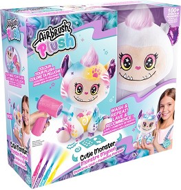 Плюшена играчка за оцветяване Сладко чудовище - Canal Toys - Творчески комплект от серията Airbrush Plush