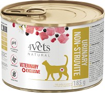 Консерва за котки с уринарни проблеми 4Vets Urinary Non Struvite - 185 г