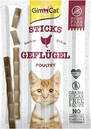 Лакомства за котки GimCat Sticks - 4 × 5 г, с птиче месо