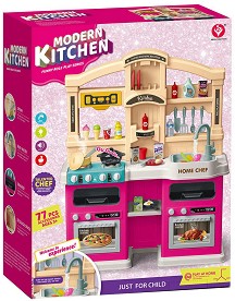 Детска кухня Modern Kitchen - С течаща вода и пара — 2401U0134