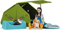 Фигурки за игра Ким на къмпинг - Schleich - От серията Horse Club — 42745