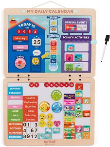 Дървен магнитен календар - Battat — BTBE3730Z
