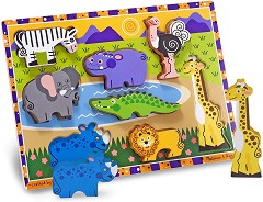Сафари - Дървен пъзел от 8 части — Melissa & Doug 13722