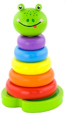 Дървена низанка Жаба - Viga Toys — 50258
