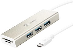   3  USB 3.0 Type-A j5create JCH347 -    SD  micro SD  - 