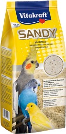 Пясък за птици Vitakraft Sandy - 2,5 кг, с песъчинки за храносмилането, минерални вещества и аромат на анасон
