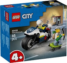 LEGO City - Преследване с полицейски мотоциклет - Детски конструктор — 60455