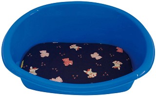 Пластмасово легло за кучета и котки Georplast Lettino - 46 × 35 × 18 см, с възглавница