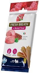 Дентални лакомства за свеж дъх за кучета N&D Adult Mini Fresh Breath Dental Treat - 60 г, с агнешко, киноа и мента, от серията Quinoa, за дребни породи, над 4 месеца