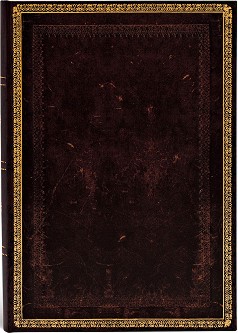 Тефтер Paperblanks Black Moroocan - 13 × 18 см, с широки редове от колекцията Old Leather