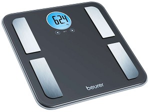 Кантар Beurer BF 195, До 180 кг, 7 функции, Памет, LCD, 5 нива физическа активност, Сив/сребрист