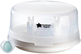 Стерилизатор за микровълнова фурна Tommee Tippee Micro Steri - Със залъгалка 0-6 м, от серията Closer to Nature — TT.0058