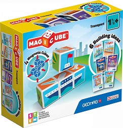 Магнитни кубчета Geomag - Превозни средства - От 10 части, от серията Magicube — 122